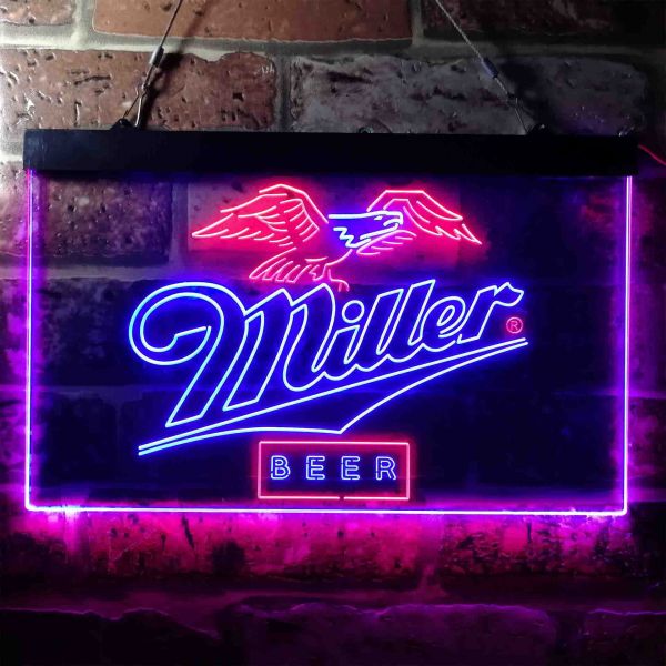 Miller Eagle Dual LED Neon Light Sign